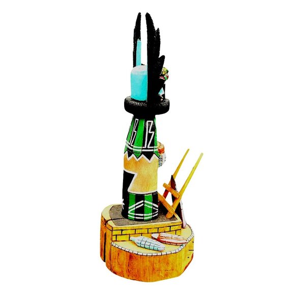 Hopi Katchina Katsina Native American Doll Crow Mother Angwusnasomtaka Pashano - Picture 16 of 16